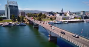 Valdivia en avión desde Santiago